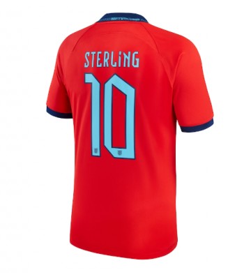 England Raheem Sterling #10 Replika Udebanetrøje VM 2022 Kortærmet